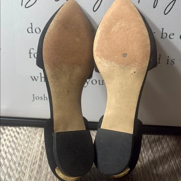 Michael Kors Black D'Orsay Flats with Suede Finish Women SZ 7.5 Box1 - Picture 5 of 6